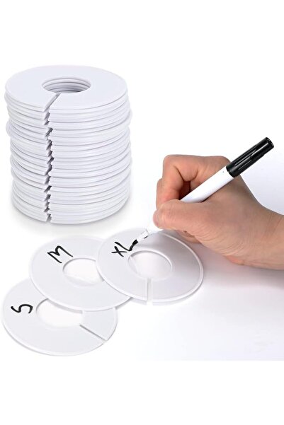 Yelajoy 40pcs Round Closet Dividers，Baby Clothes Size Divider，White Clothing ...