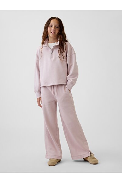 GAP Kız Çocuk Pembe VintageSoft Baggy Varsity Pantolon