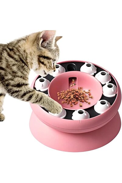 MIKUER Cat Puzzle Feeder Slow Food Bowl,Interactive Slow Feeder Bowl for Indo...