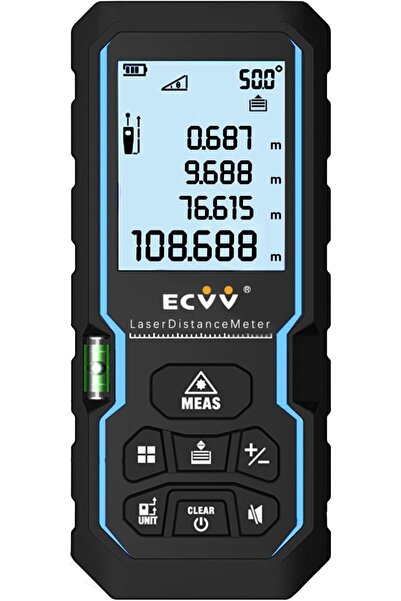 ECVV جهاز تحديد المدى، مقياس المسافة، أداة قياس رقمية محمولة بالليزر، شريط قي...