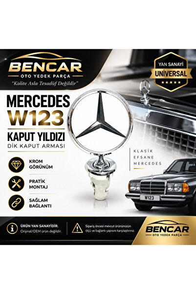 Universal Mercedes-Benz W123 Kaput Yıldızı – Dik Kaput Arması