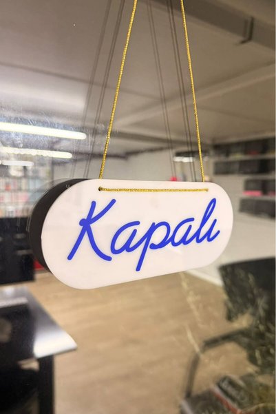 Yalıgraf Reklam Tabela لافتة بيضاوية من البليكسي جلاس مفتوحة أو مغلقة مع ممصا...