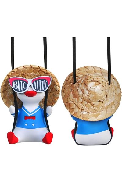 ASKIND Cool Swinging Duck Car Hanging Ornament, Cute Auto Decor Rear View Mir...