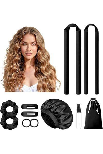 Generic 11pcs Heatless Curls Overnight, 2 Sizes of Soft Hair Rollers for Wome...