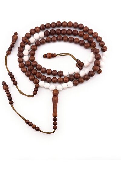 Generic Coconut wood rosary inlaid with bakelite, a touch of luxury (8 mm)