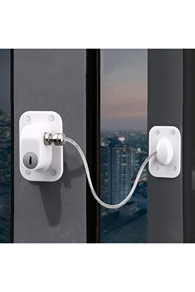JOYZZZ Sliding Window Lock, Adjustable Aluminum Alloy Security Stopper with K...