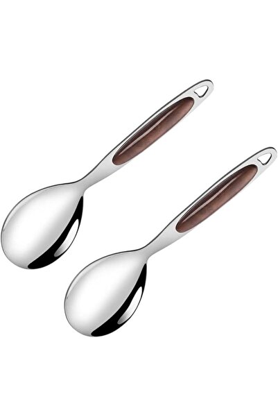 SYOSI 2-Pack Stainless Steel Long Handle Serving Spoons – Heavy-Duty Food Ser...
