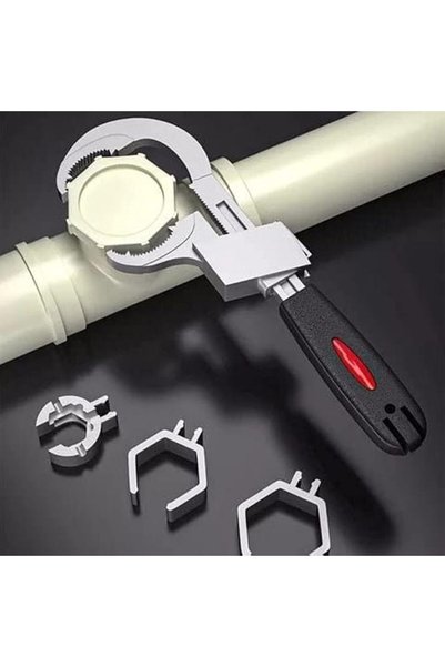 JOYZZZ Multipurpose Sink Wrench, Universal Adjustable Double-ended Wrench for...