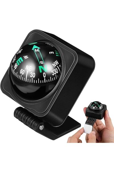 SYOSI Car Dashboard Compass Ball, Portable Auto Compass with Adhesive Tape, A...