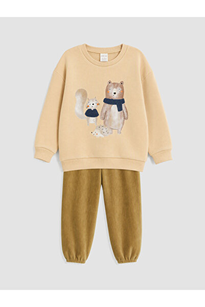 LC Waikiki Baby Boy Printed Sweatshirt and Sweatpants