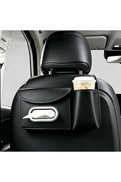 GENERAL Car Backseat Organizer, Car Tissue Holder and Water Cup Holder, Car S...
