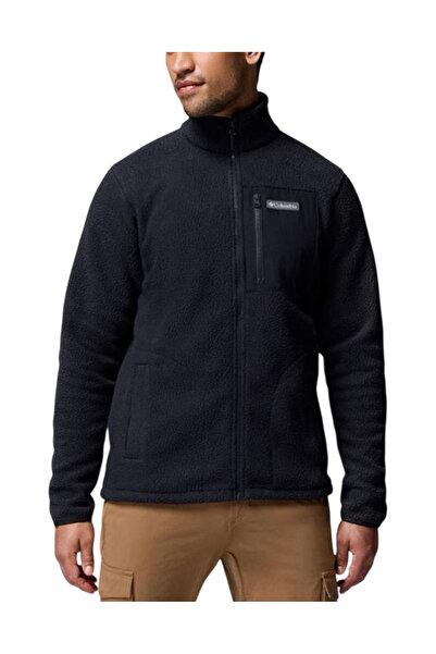 Columbia Ανδρική Jasper Ridge Pebbled Fleece Ζακέτα Μαύρη 2142421-010