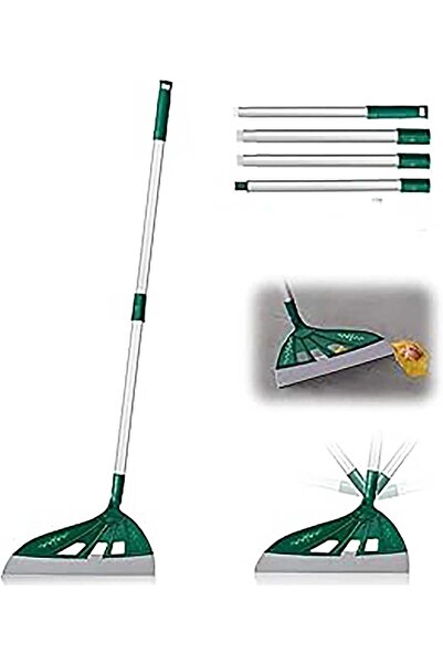 Arabest Magic Broom with V-Brush and Floor Cleaning Scraper,Long Handled Sili...