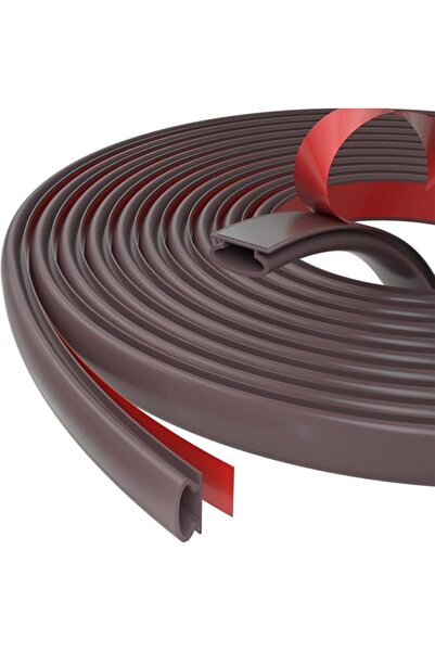 GENERAL 15M/49Ft Door Seal Strip TPE, Self-Adhesive Weather Stripping,Brown