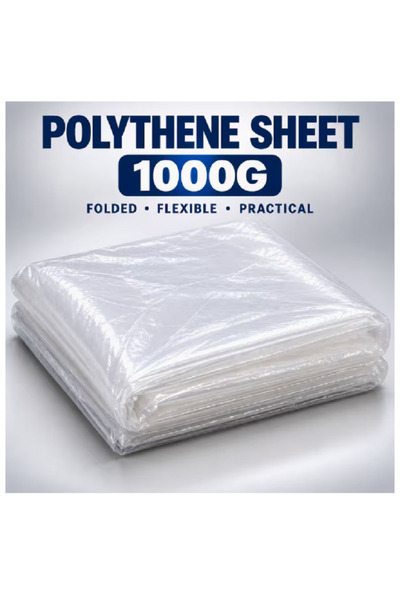 Generic Brand 1000G 1KG Transparent Polythene Sheet, Clear Flexible Plastic S...