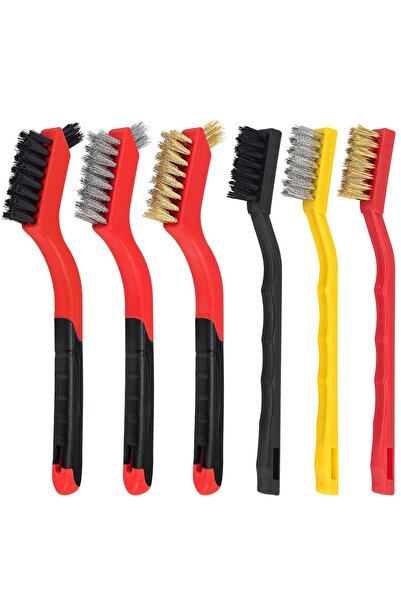 Arabest 6 PCS Small Wire Brush Set,Stainless Steel,Brass and Nylon Mini Brush...