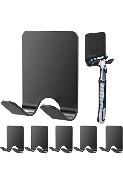 KOWVOWZ 6 Pack Razor Holder Shaver Hook, Self Adhesive Razor Holder, Razor Ho...