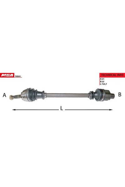 MGA 70501 Aks Komple Sağ ABS'siz İnce Donma Clio II Kangoo Symbol 1.4 E7j K7m 1.5 K9k 1.9 F8q 7701352775