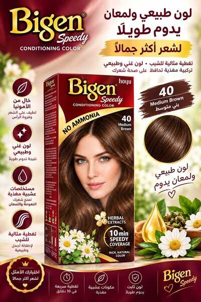 BİGEN Ammonia-Free Hair Color - Medium Brown 40
