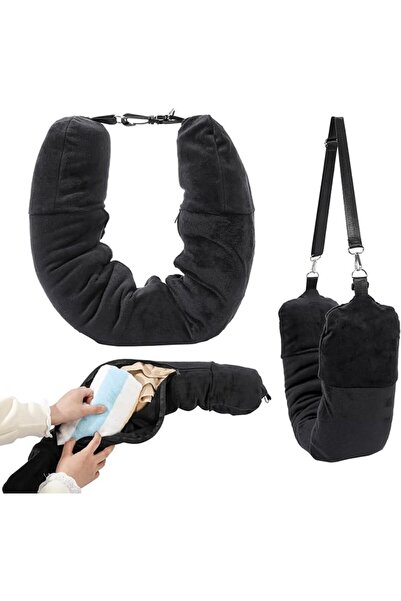 GENERAL Travel Pillow for Extra Luggage Space Filling, Velvet Travel Neck Pil...