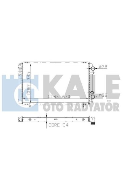 KALE 0540401AB Motor Radyatörü Trafic 24D Mekanik Klimasız 670×395×34 2 Sıra ALB Sistem 7701412005