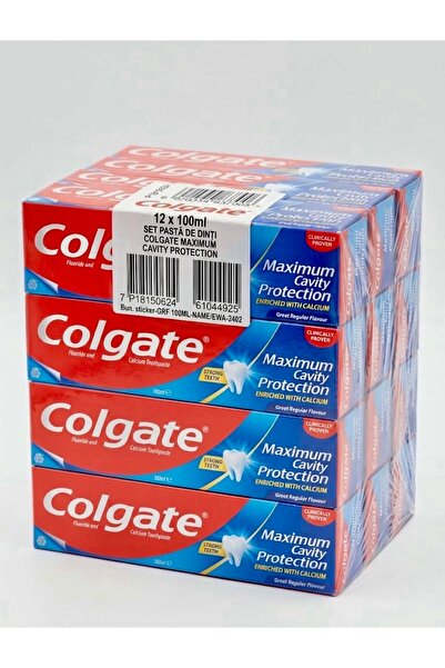 Colgate Pastă de Dinți Maximum Cavity Protection (12 tuburi x 100ml)