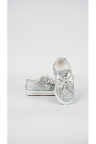Sibel K.1210 Bowknot Casual Shoes-Silver - 24