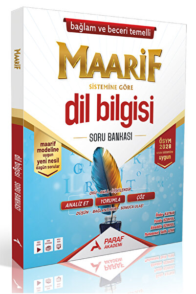 Paraf Akademi Maarif Dil Bilgisi Soru Bankası ÖSYM 2028-Bağlam ve Beceri Temelli