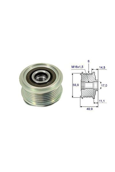 VALEO 588001 Alternatör Kasnağı Bora Caddy II III Transporter T5 Crafter 30 35 Eos Golf IV V VI Jetta II