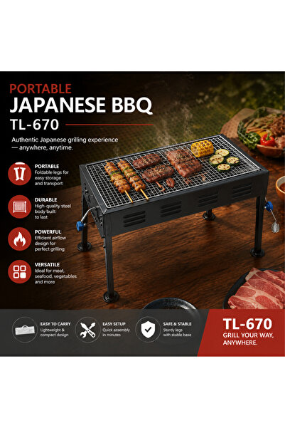 ACTEN Portable Japanese BBQ TL-670 No.23862