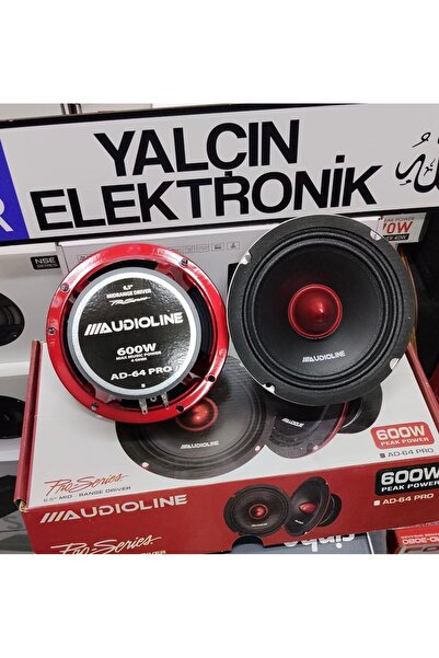 16cm Audiolıne-64 pro 600w 175 rms yeni seri üst segment 2ad orjinal faturalı midrange YALÇIN ELRKTRONK