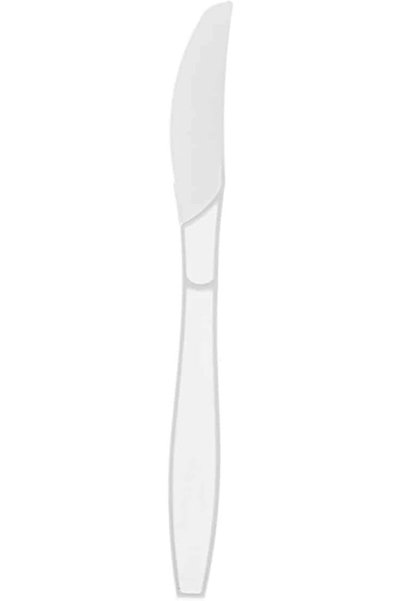 Hotpack Heavy Duty Plastic White Knives, 50 Pieces