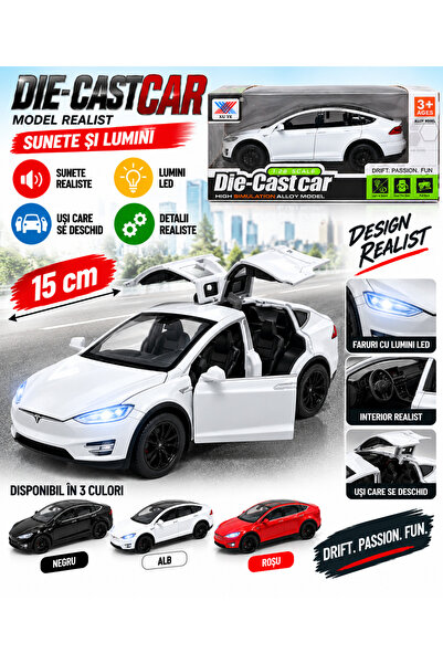 SHOP LIKE A PRO Mașinuță Metalică Die-Cast SUV, 15 cm, cu Sunete și Lumini LE...