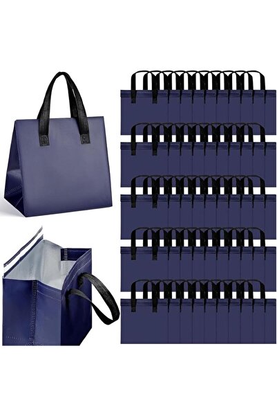 TERRIFI Insulated Take Away Bags for 50 Pcs, Bulk Thermal Food Bags for Coffe...