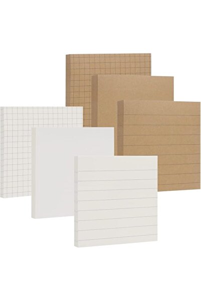 Aputue Sticky Notes, 6 Pack 3 x 3 Inches Self-Adhesive Memo Pads, lined stick...