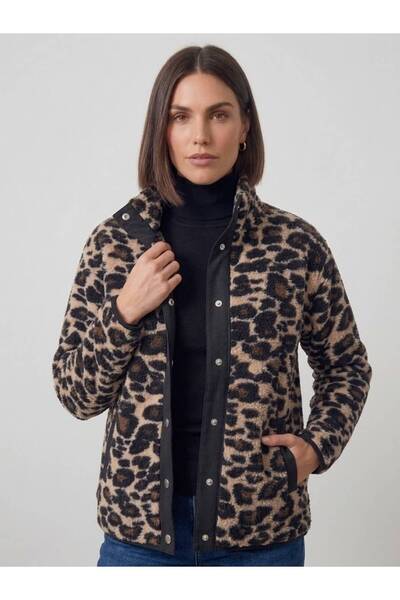 SALTİX Kadın Leopar Desenli Ceket