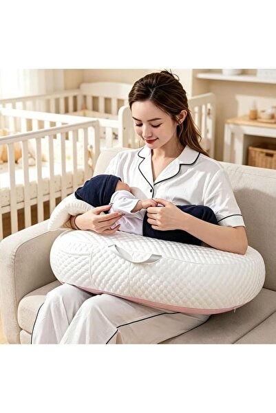 InnoVista Comfortable U-Shaped Nursing Pillow with Anti-Roll Feature, Breatha...