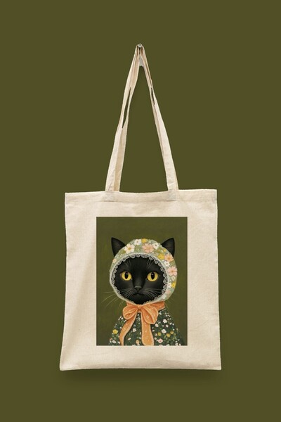 Bi Dünya Haber Miyavşah Sultan Kedili Islamic Series Tote Bag Printed Cloth Bag