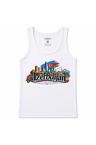 Rabona Fashion Azerbaijan Land of Fire & Culture Heritage Graphic Tank Top