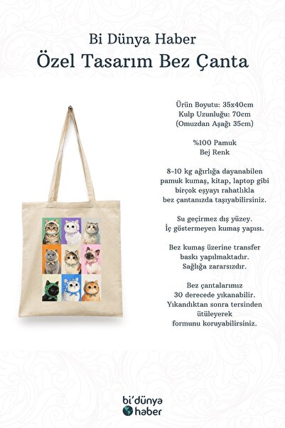 Bi Dünya Haber Our Difference, Our Style, Islamic Series Tote Bag, Printed Cloth Bag