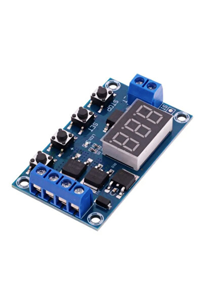RoboPazar Zaman Ayarlı Göstergeli Tekli Röle Kartı - 12V -Off Relay Module