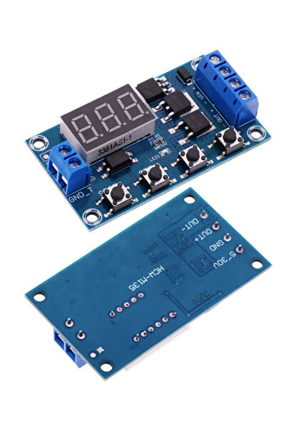RoboPazar Zaman Ayarlı Göstergeli Tekli Röle Kartı - 12V -Off Relay Module