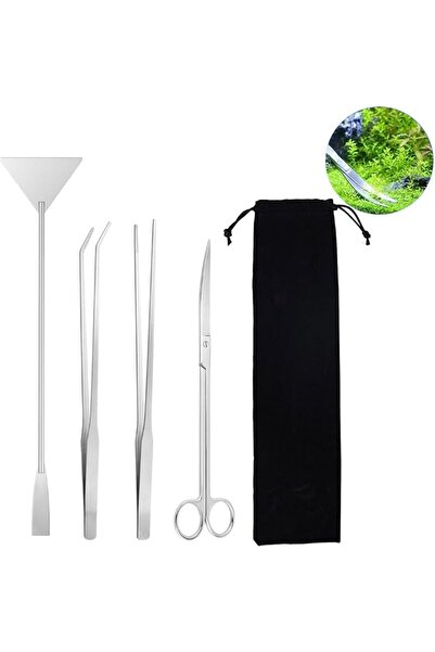 OriTi 4 in 1 Aquarium Aquascape Tools Kit, Stainless Steel Aquatic Plants Too...