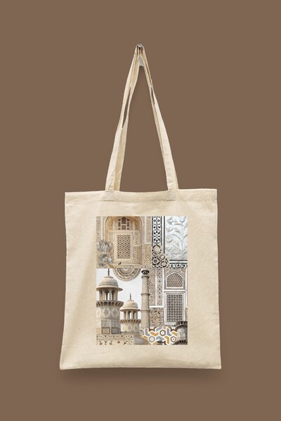 Bi Dünya Haber Collage Series 49 - White City Islamic Series Tote Bag Printed...