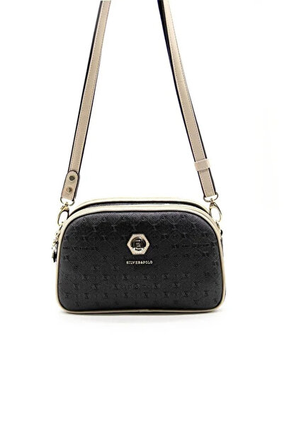 Silver Polo Black - Women's Crossbody Bag with S.Nut Logo Sp745