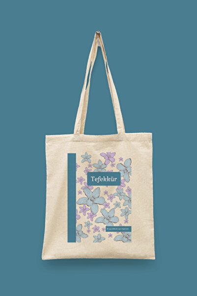 Bi Dünya Haber Tefekkür Islamic Series Tote Bag Printed Cloth Bag