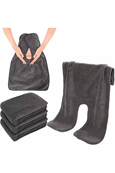 Yelajoy 4pcs U-Shaped Facial Towels for Estheticians, Split Design Soft Micro...