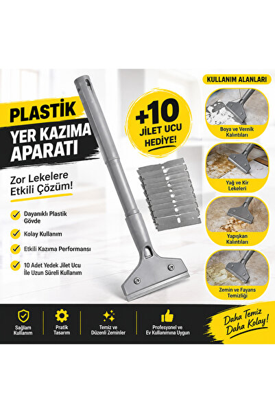 Genel Markalar Plastik Yer Kazıma Aparatı + 10 Jilet