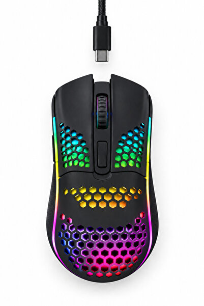 GranTech RGB Gaming Mouse 1200 DPI USB Kablolu Oyuncu Mouse PC & MAC Uyumlu