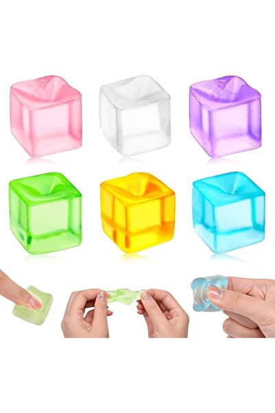 TERRIFI Mini Ice Cube Stress Balls, Ice Fidget Squeeze Toys for Kids and Adul...